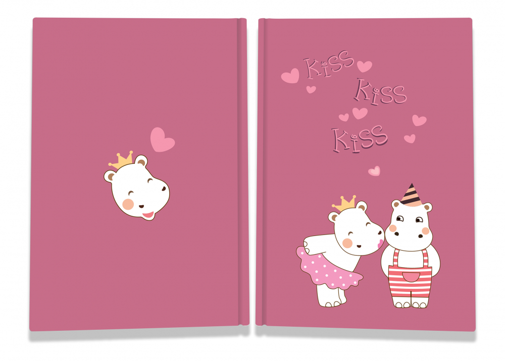 Блокнот А5 "Sweet love note" hippos, 904358, TM Profiplan 