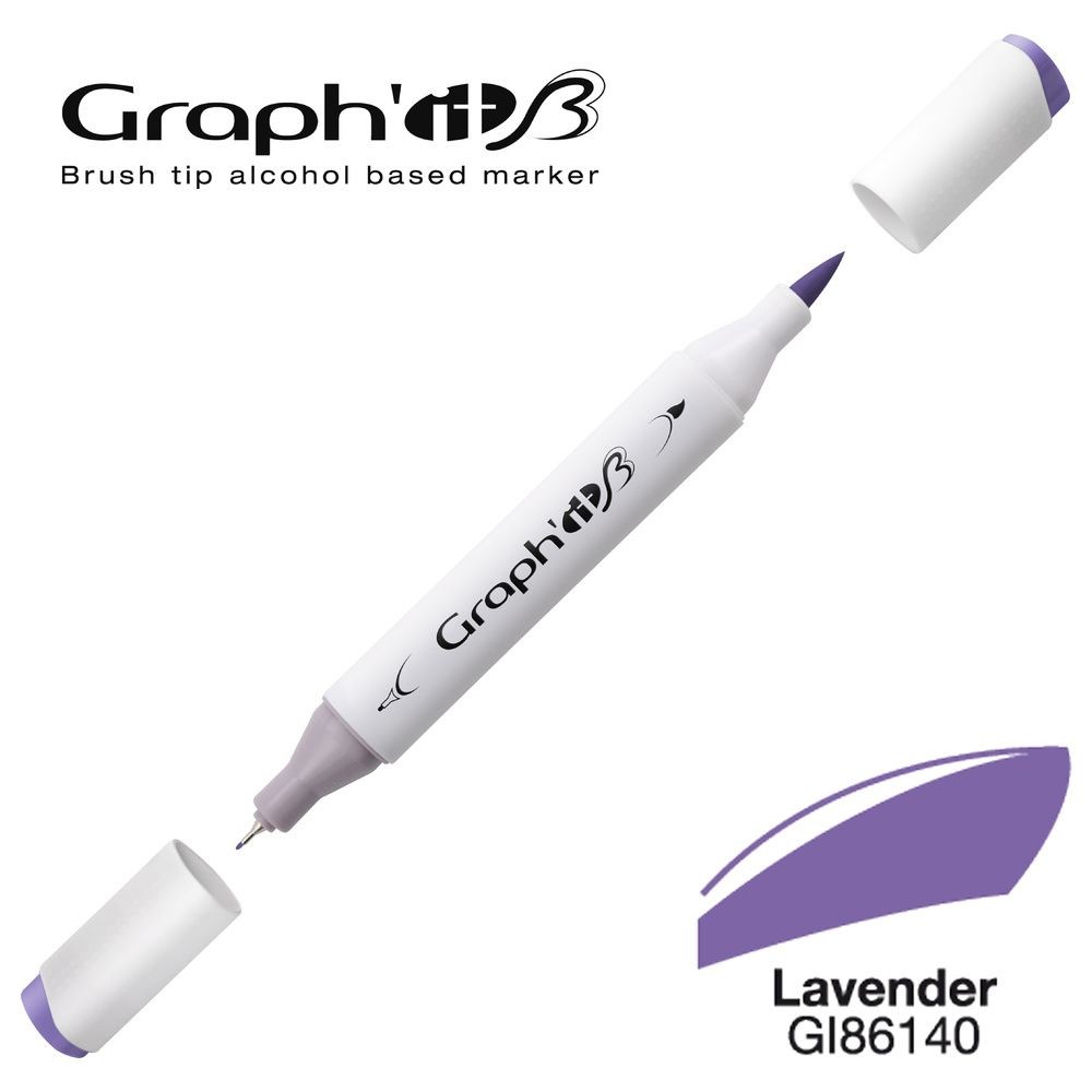 Маркер двосторонній Brushmarker, Лаванда (6140), GI86140 Graph`it