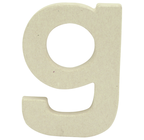 Заготовка из папье-маше Буква-крафт "g" 1,5*8,5*12 см, AC819C ТМ "Clairefontaine"