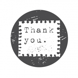 Штамп деревянный d=3,5 см "Thank you", WE1006 ТМ "Woodies"