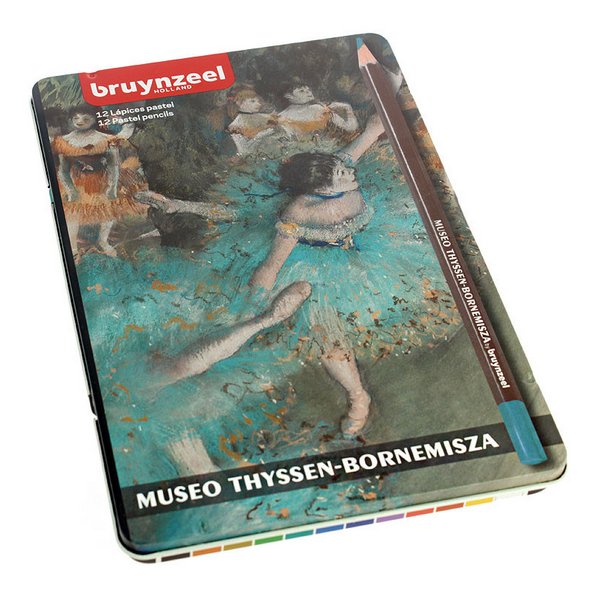 Набор пастельных карандашей Thyssen, 12 шт., Голубые танцовщицы, Эдгар Дега, Bruynzeel