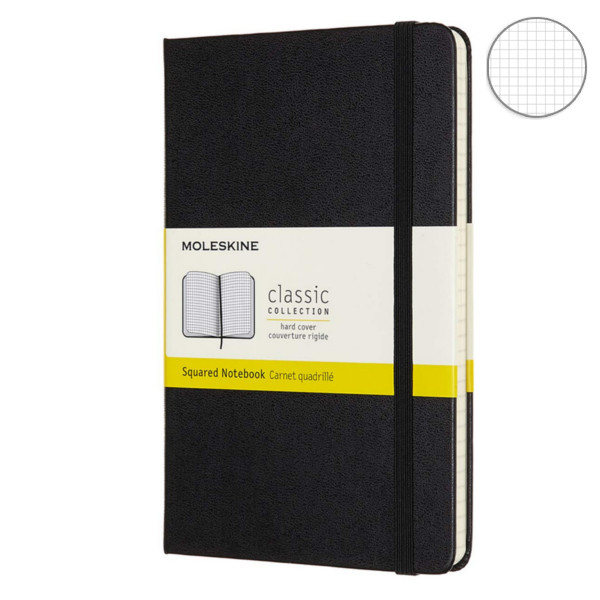 Записник Чорний медіум клітинка, Moleskine Classic, QP051