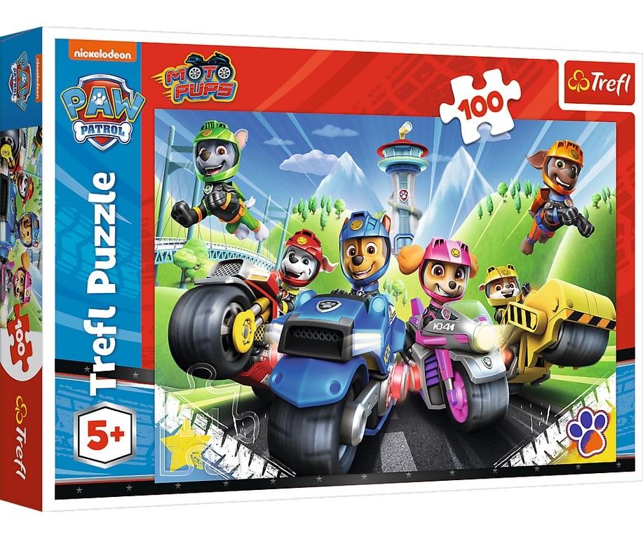 Пазл "100" - Щенячий патруль на мотоциклах / Viacom PAW Patrol, Trefl, 16430