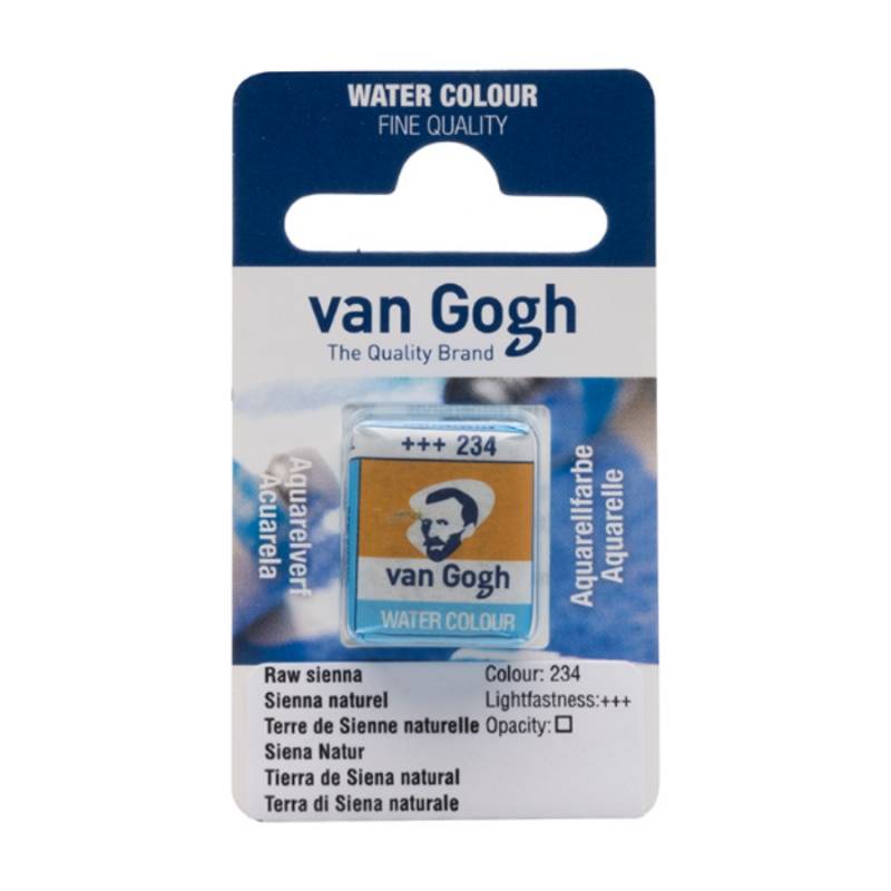 Краска акварельная Van Gogh 234 Сиєна натуральная, кювета, Royal Talens