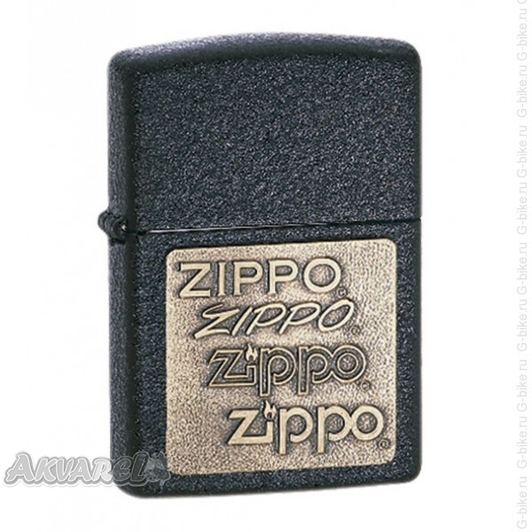 Зажигалка 362 BRASS EMBLEM BLACK CRACKLE Zippo