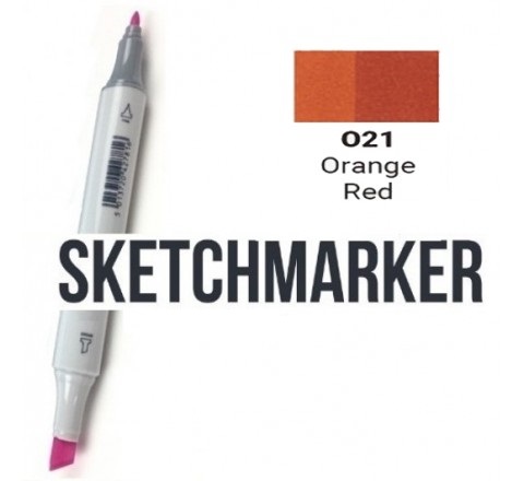 Маркер двосторонній SKETCHMARKER Помаранчево-червоний, SM-O21 3
