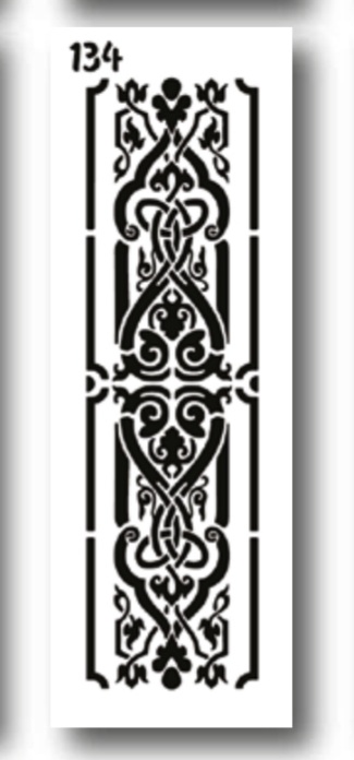 Трафарет декоративний 11*32 см №134 Західне рококо Art, 10745