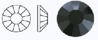 Стрази фольговані 23980/497-11-612/JET- ss12 (3,0-3,2 мм, 36 шт.) M.C.Rose VIVA12