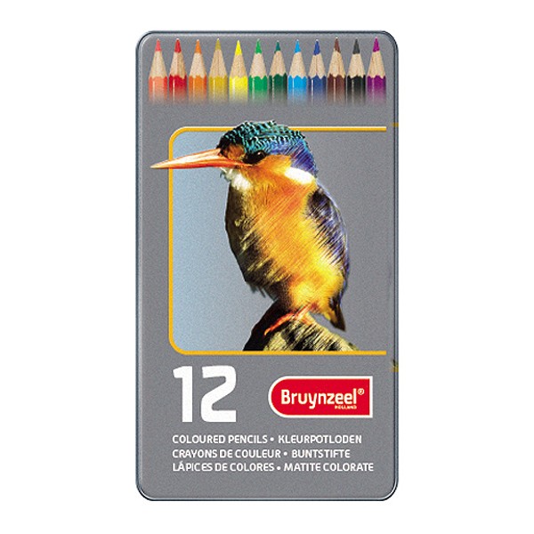 Набор цветных карандашей Bird, 12 шт, мет. коробка, Bruynzeel