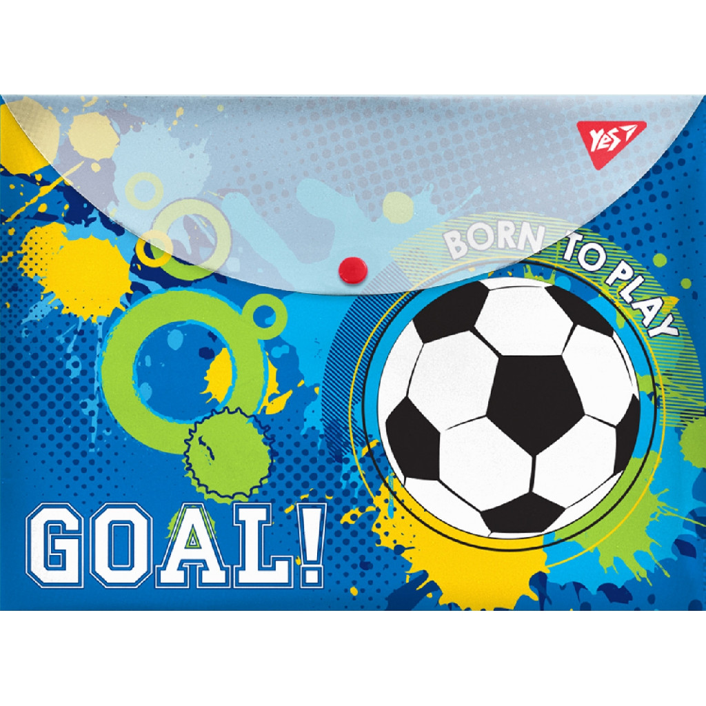 Папка-конверт на кнопці А4 "Born To Play", 491616 Yes