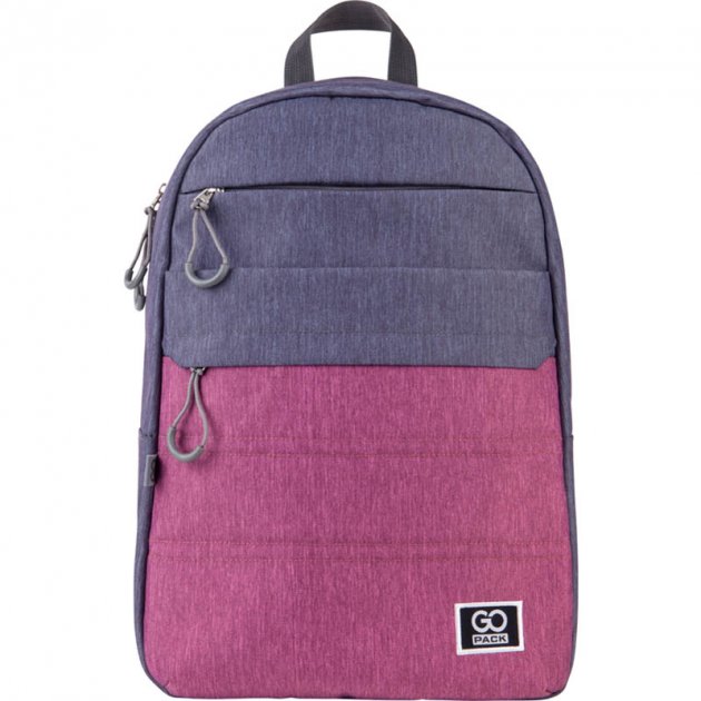 Рюкзак GoPack Сity 118-1, серо-розовый, GO21-118L-1