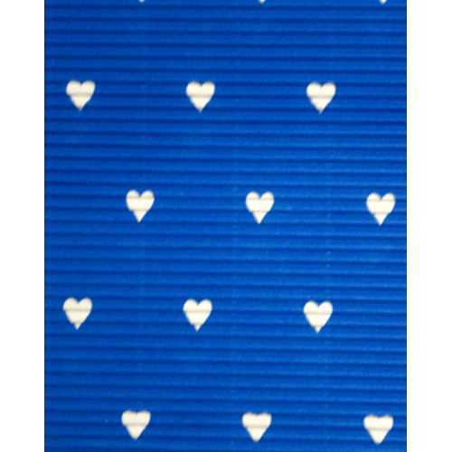 Картон гофров. мілкий 260 г 20*30 см "Серця" синій, UR 10222234R