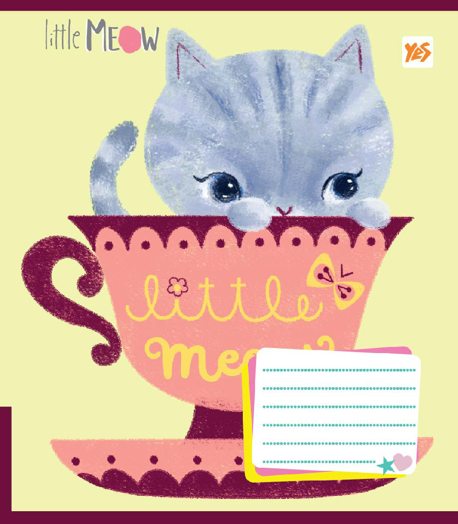 Тетрадь 12 кос. YES Little Meow Tenderness, 761424