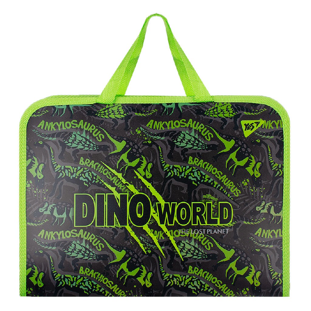 Папка-портфель на блискавці з ткан. ручками "Dino", 491790 Yes