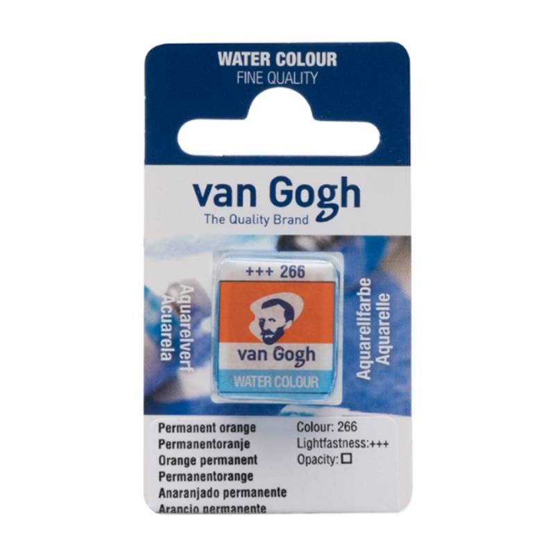 Фарба акварельна Van Gogh 266 Перм. помаранч, кювета, Royal Talens