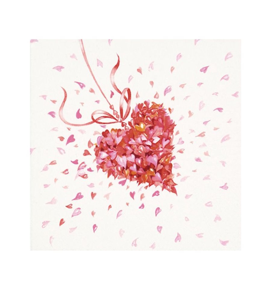Декупажні серветки "Серце", 33*33 см, ti-flair