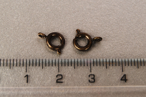 Застежка круглая, 6*6*1,5 мм, Античная бронза, 10 шт, Margo
