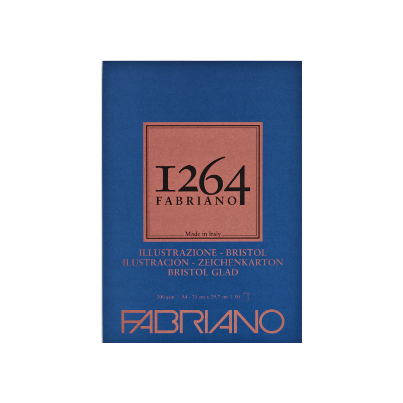 Склейка для рисунка Bristol 1264 А4, 200г/м2, 50 л., Fabriano