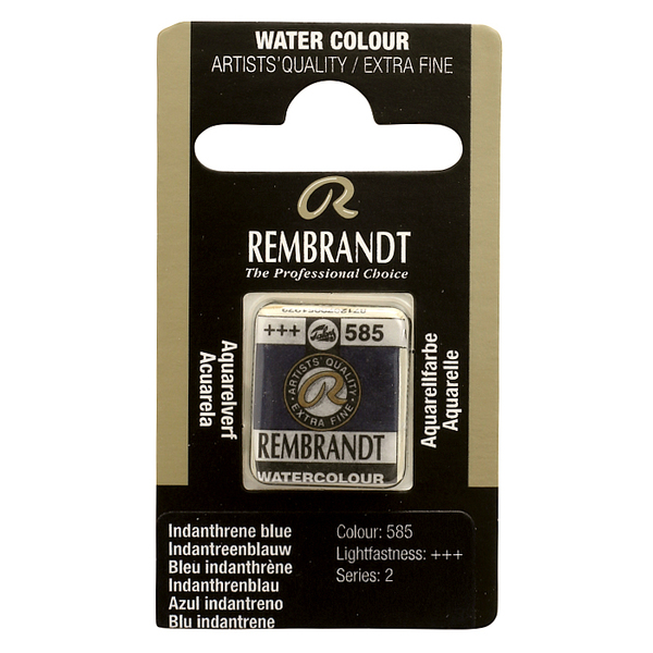 Краска акварельная Rembrandt 585 Синий индантреновый, кювета, Royal Talens 2