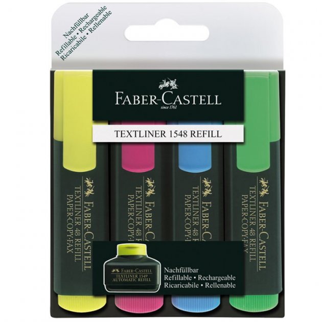 Набір маркерів текстових Textliner Neon 4 шт., 254600 Faber-Castell