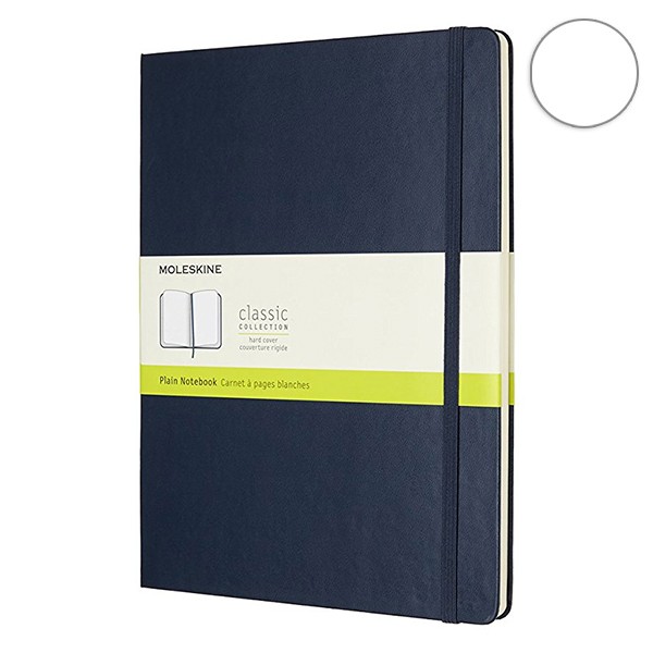Записник Сапфір великий нелінований, Moleskine Classic, QP092B20F