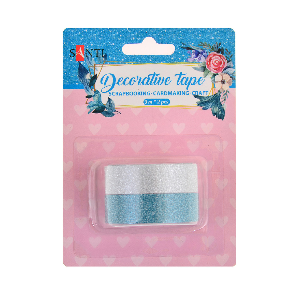 Набір стрічок блискучих, "Silver and Blue", 3 м, 2 шт, 742250