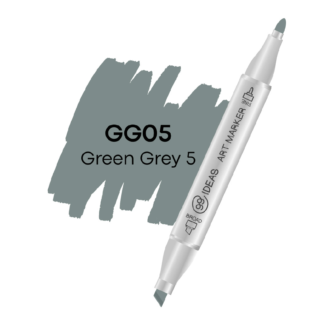 Маркер двухсторонний Green Gray 5 - Серо-зеленый 5, GG05, 99IDEAS