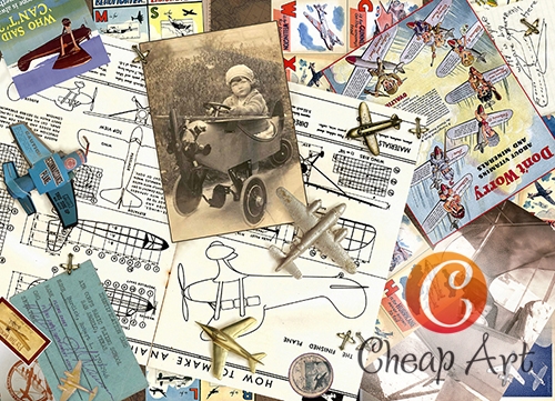 Карта декупажна А4 Маленькі авіатори, 45 г/м², 00666