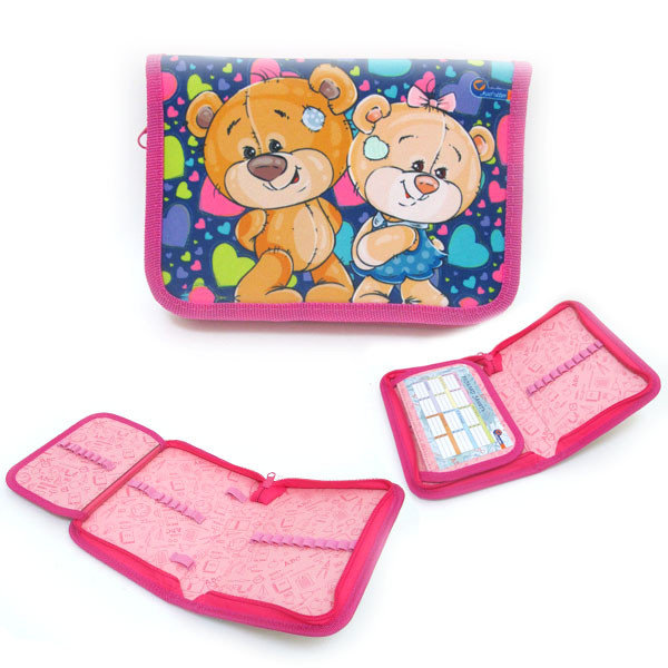 Пенал 1 відділ. і 2 отв. "Bears" кол. фон + розклад, JO-18122