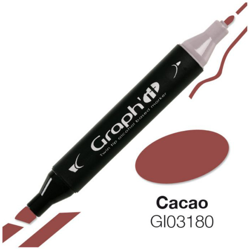 Маркер двухсторонний, Какао (3180), GI03180 Graph`it