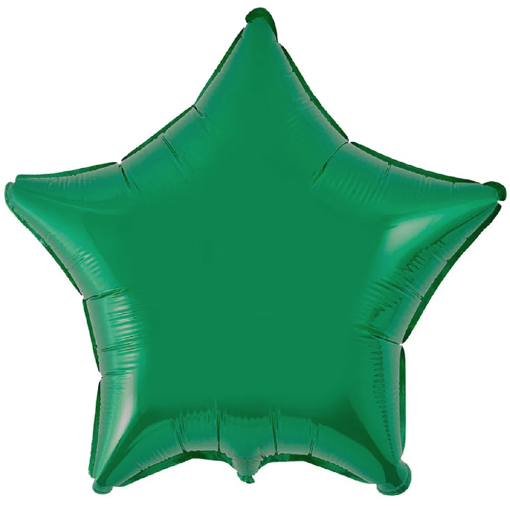 Куля повітряна 18" Зірка металік зелений Ф, 1204-0098