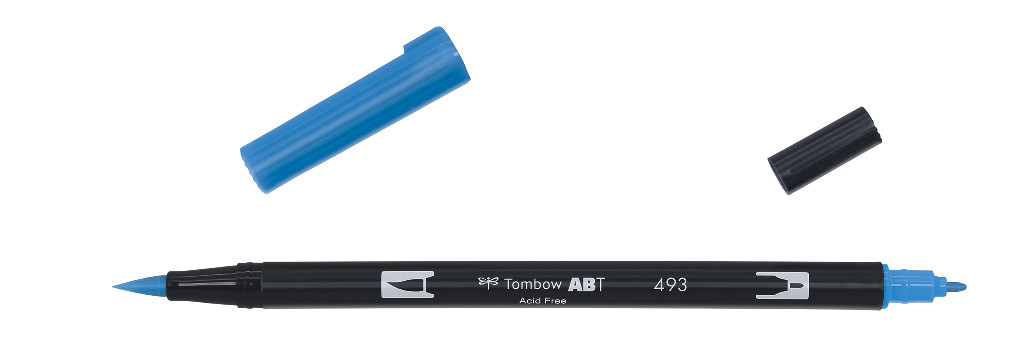 Маркер-блендер двосторонній ABT BrushPen ABT-493, синій відображений ТМ "Tombow"