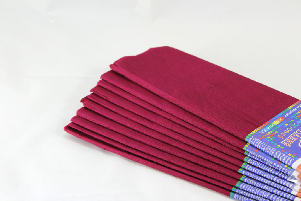 Папір гофр. 35% бордовий 20 г/м2 (50*200 см), KR35-8002