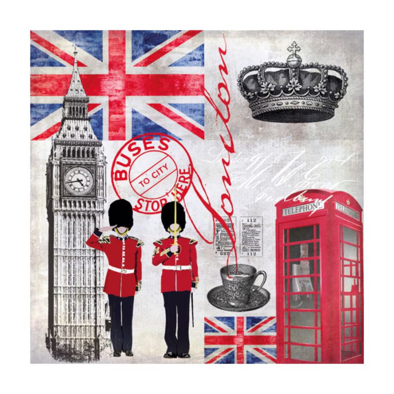 Декупажные салфетки "London", 33*33 см, 18,5 г/м², Abiente