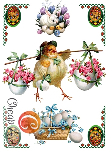 Карта декупажна А4 Вербна неділю, 45 г/м², 00771