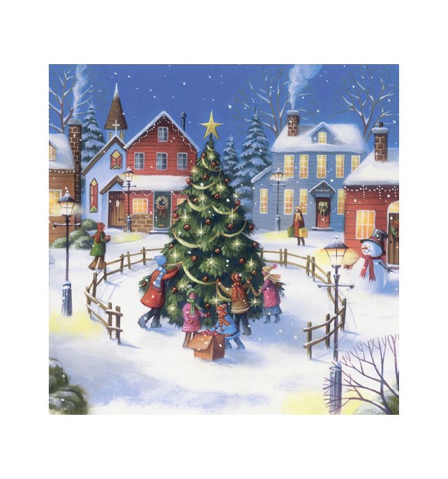 Декупажні серветки "Різдво у місті 1", 33*33 см, ti-flair