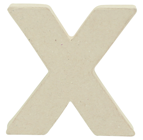 Заготовка из папье-маше Буква-крафт "x" 1,5*8,5*8,5 см, AC836C ТМ "Clairefontaine"