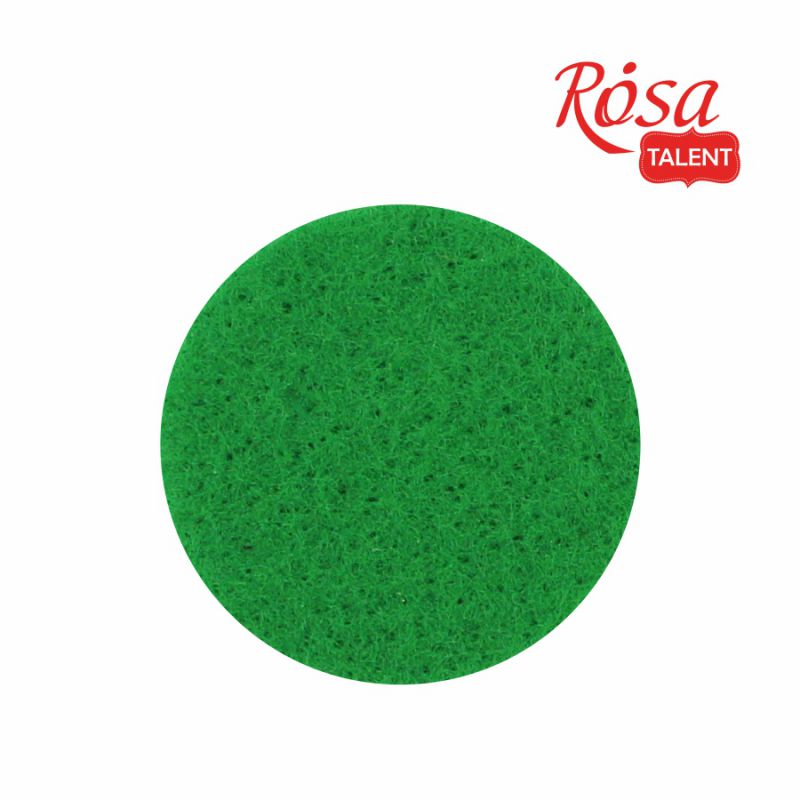 Фетр листовий (поліестер) 29,7*42 см 180 г/м2, Зелений світлий, Rosa Talent