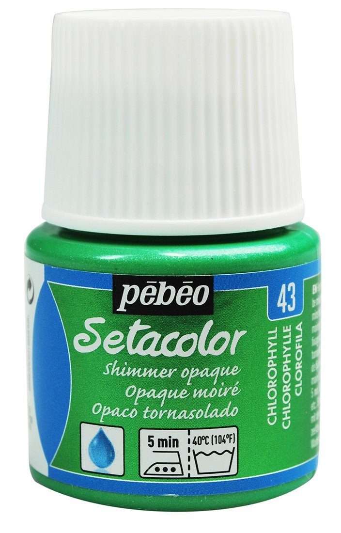 Фарба для світлих тканин Setacolor 45 мл непрозора блискуча, хлорофіл, 295-043 Pebeo