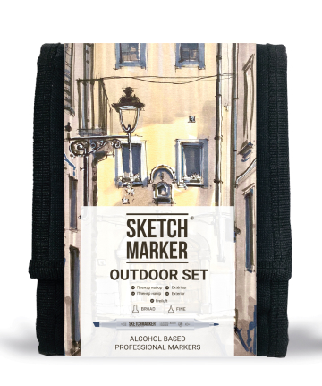 Набор маркеров SketchMarker Outdoor, 12 шт+сумка органайзер, SM-12OUTD 2