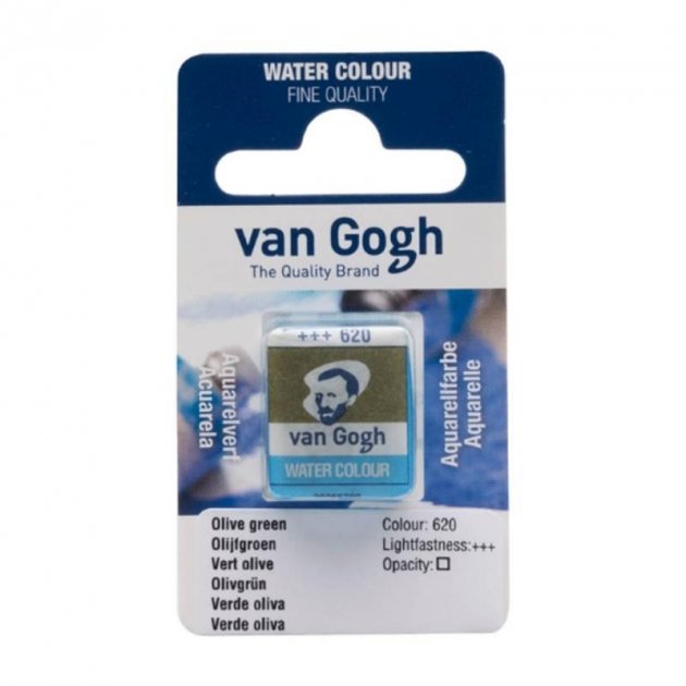Фарба акварельна Van Gogh 620 Оливковий зелений, кювета, Royal Talens