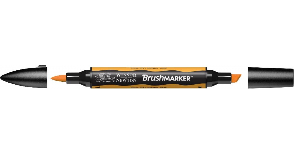 Маркер двосторонній Brushmarker, Золото, 0204283 W&N