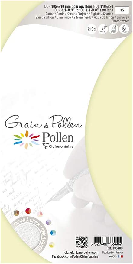 Заготівка д/листівок зерниста Pollen 105*210 мм/210 г, Lime juice/Лаймовий сік, 13540C