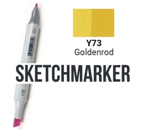 Маркер SKETCHMARKER, 2 пера: долото и тонкое, Goldenrod - Золотистый, SM-Y73 3