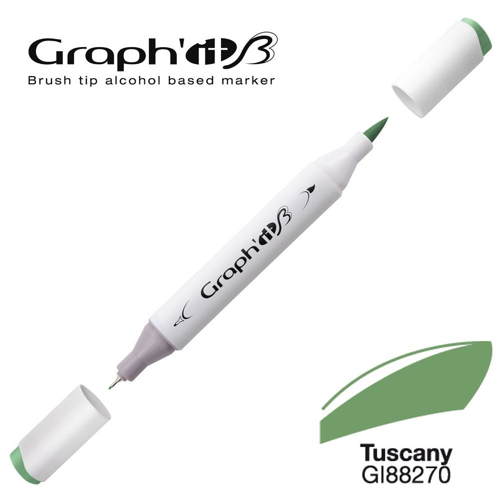 Маркер двосторонній Brushmarker, Тоскана (блідо-зелений 8270), GI88270 Graph`it
