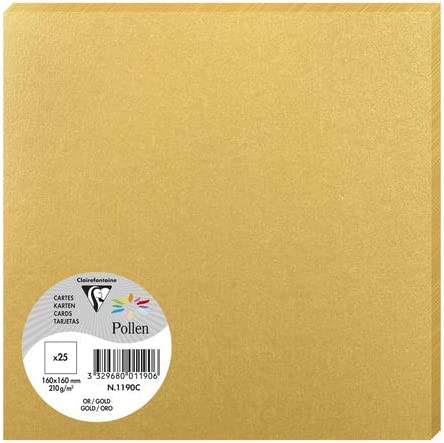 Заготівка для листівок Pollen 160*160 мм/210 г, Gold/Золотий, 1190C