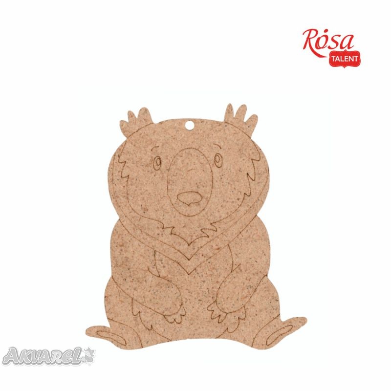 Заготовка Медведь, ДВП, 8*9 см, 1 шт, Rosa Talent (5)