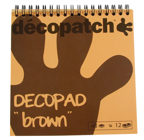 Папір для декупажу Décopad brown, 48 арк, BLOC06O ТМ "Clairefontaine"