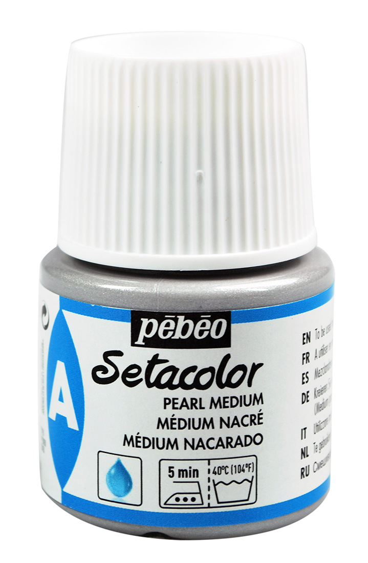 Медіум для фарб до світлих тканин Setacolor 45 мл, перламутровий, 391018 Pebeo