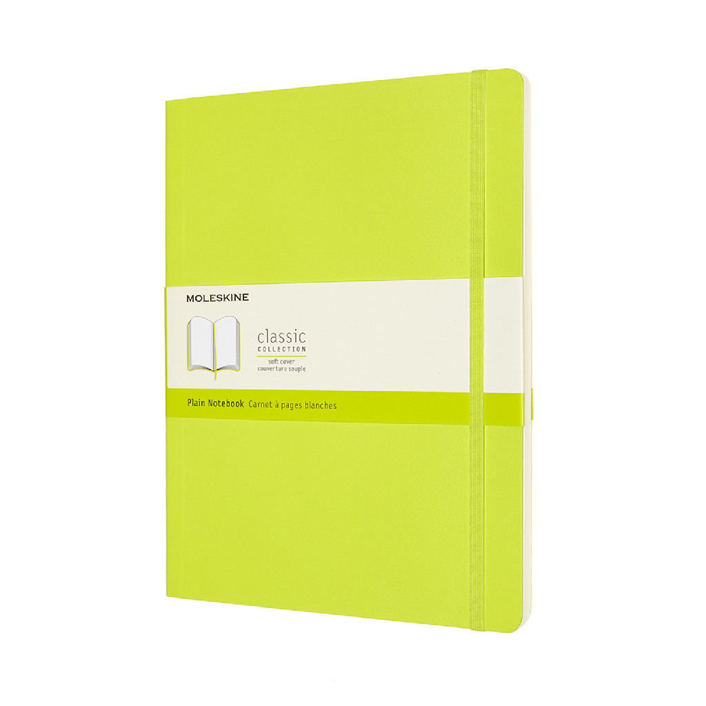 Блокнот Лимонный Зеленый большой мягкий нелинов, Moleskine Classic, QP623C2
